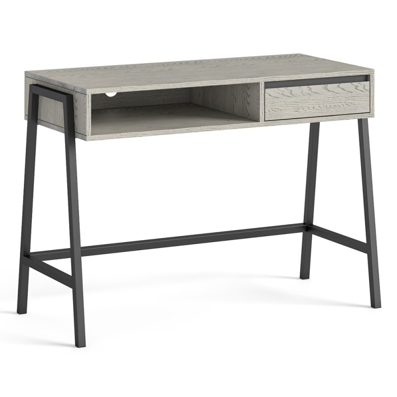 Brooklyn 1 Drawer Desk Natural Grey