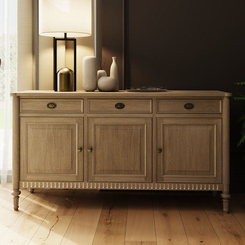 Heritage Willow 3 Door + 3 Drawer Sideboard Natural Lifestyle