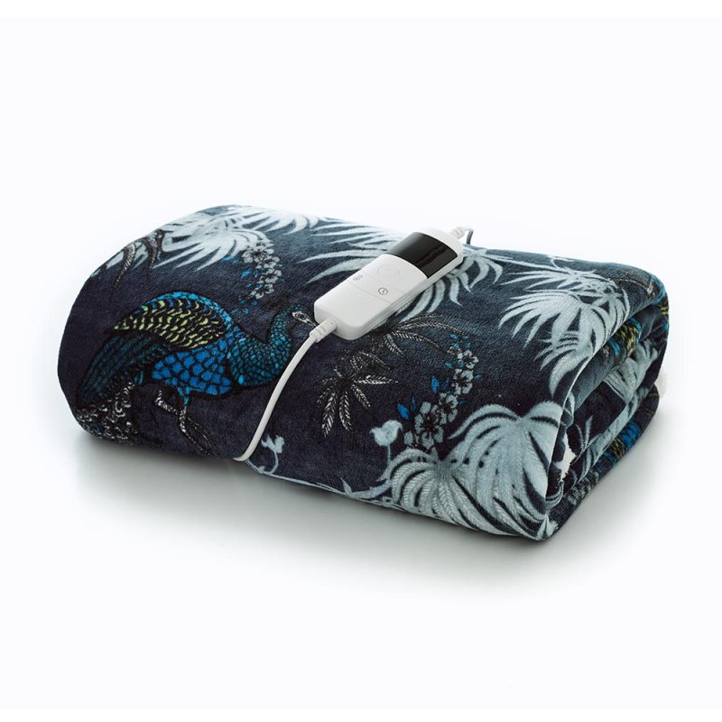 Peacocks Heated Throw 140x180cm Teal