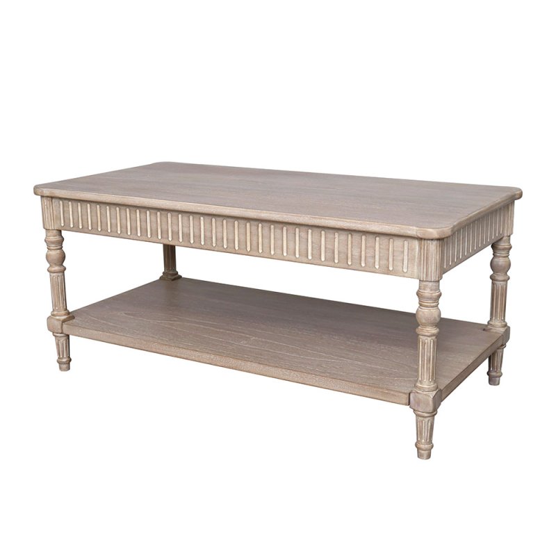 Heritage Willow Coffee Table with Shelf Natural