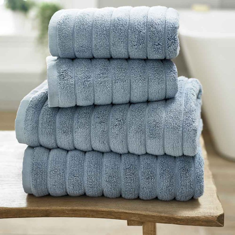 The Lyndon Company Ribbleton Bath Towel Blue Lifestyle