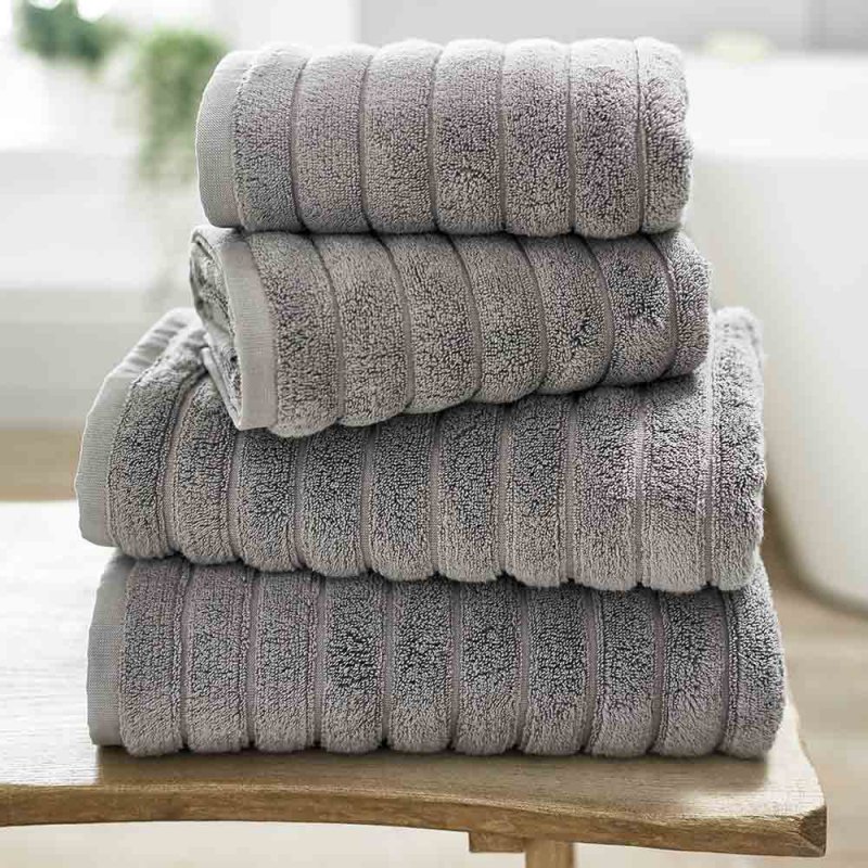 The Lyndon Company Ribbleton Bath Towel Dove Grey Lifestyle