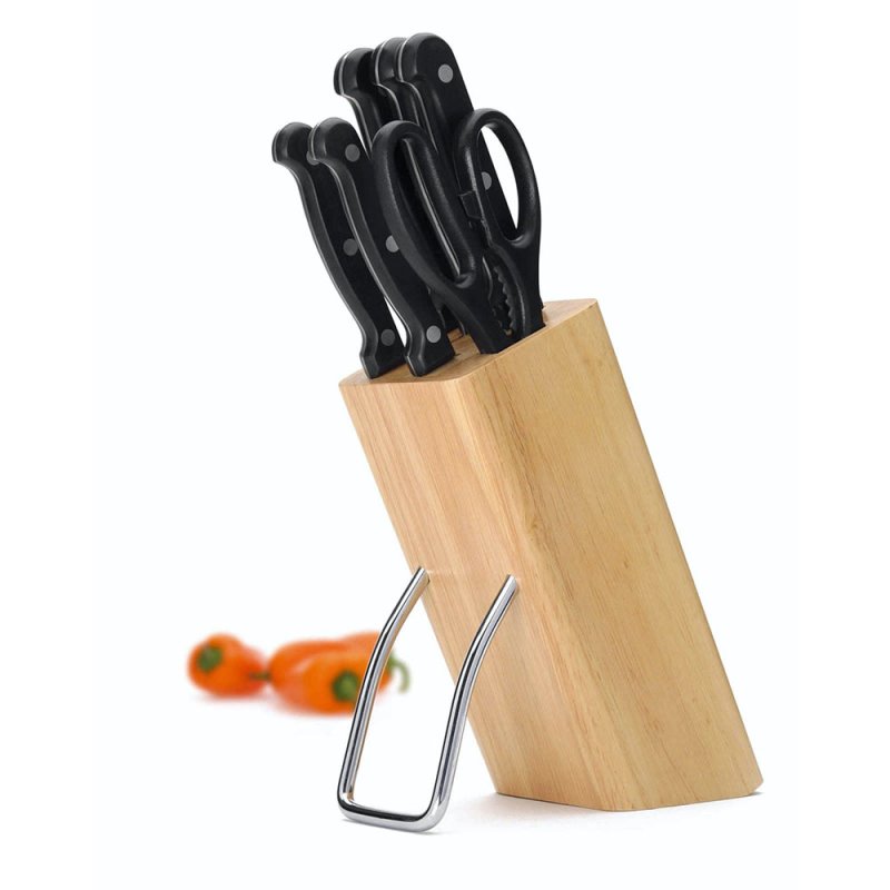 KitchenCraft 6 Piece Knife Block Set Wood