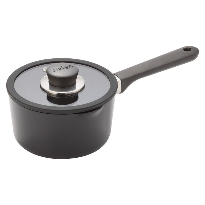 Judge Vista Ceramic Non-Stick 16cm Draining Saucepan with Glass Lid
