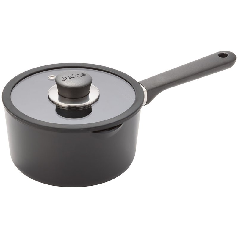 Judge Vista Ceramic Non-Stick 18cm Draining Saucepan with Glass Lid