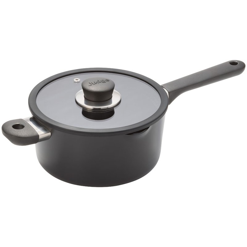 Judge Vista Ceramic Non-Stick 20cm Draining Saucepan with Glass Lid