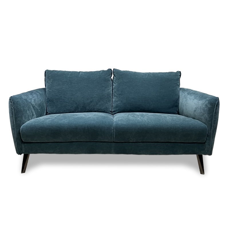 Fabbrica Basel 2 Seater Sofa Fabric Can 340 Peacock Teal Front