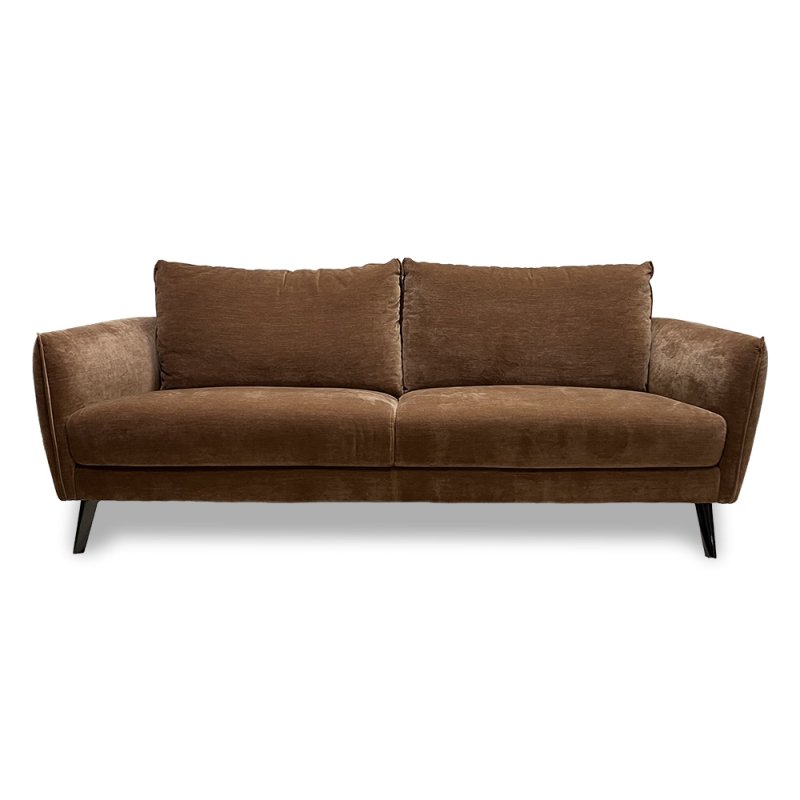 Fabbrica Basel 3 Seater Sofa Fabric Can 500 Caramel Front