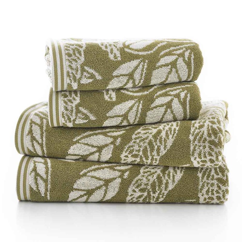 Deyongs Mixed Leaves Bath Sheet Green