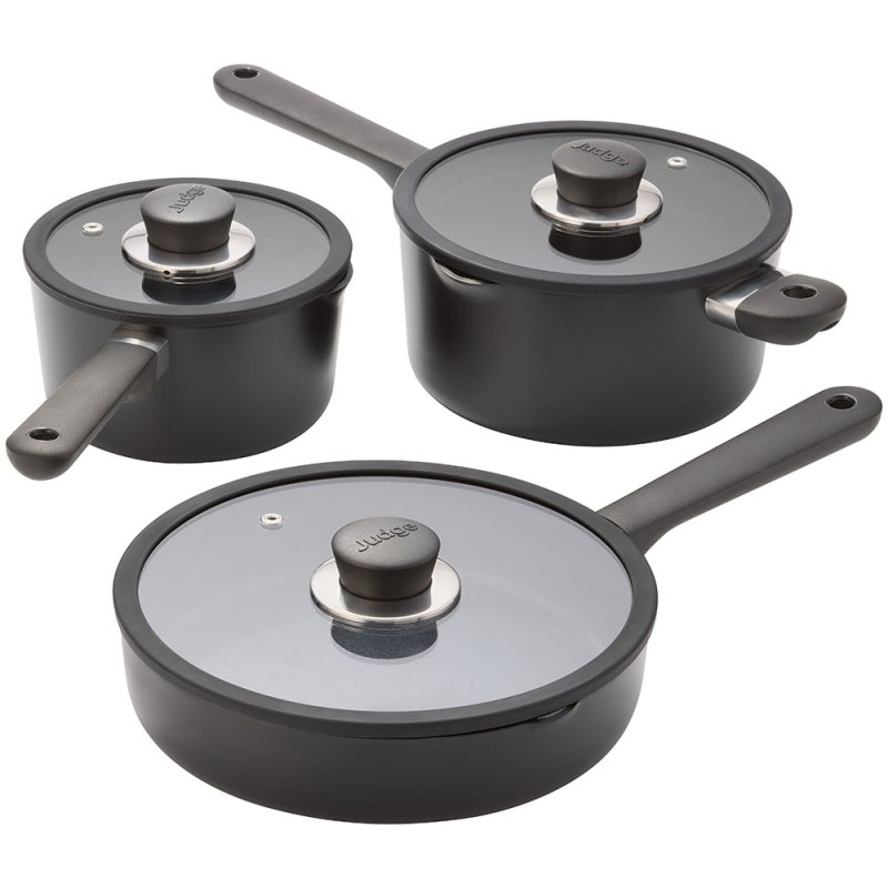 Judge Vista Ceramic Non-Stick 3 Piece Draining Cookware Set 