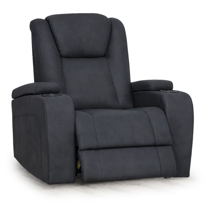 Jungfrau Electric Reclining Armchair Faux Suede Graphite