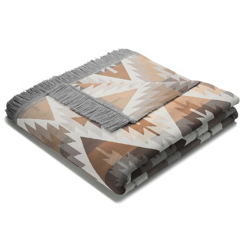 Biederlack Ikat Diamond Throw 140cm x 180cm Natural