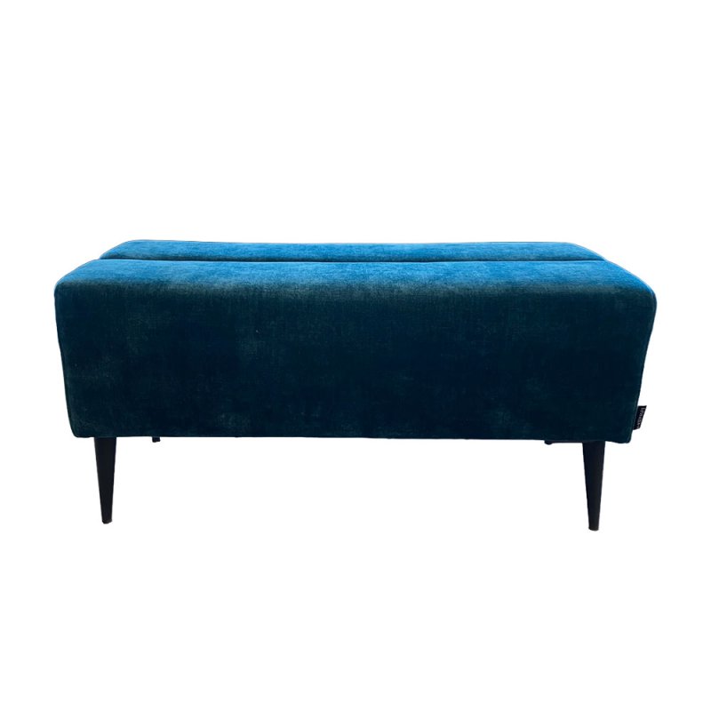 Fama Moonap Monroe Medium Footstool With Gap For A Table Fabric 10 Teal Front without Table