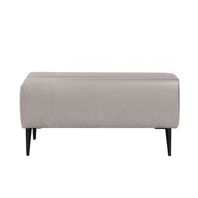 Fama Moonap Monroe Medium Footstool With Gap For A Table Fabric 02 Linen Front without Table