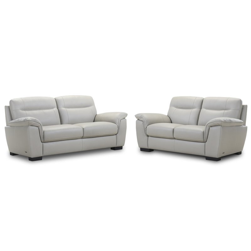 Monviso 3 Seater & 2 Seater Sofa Leather Category 10(S) Dove Grey