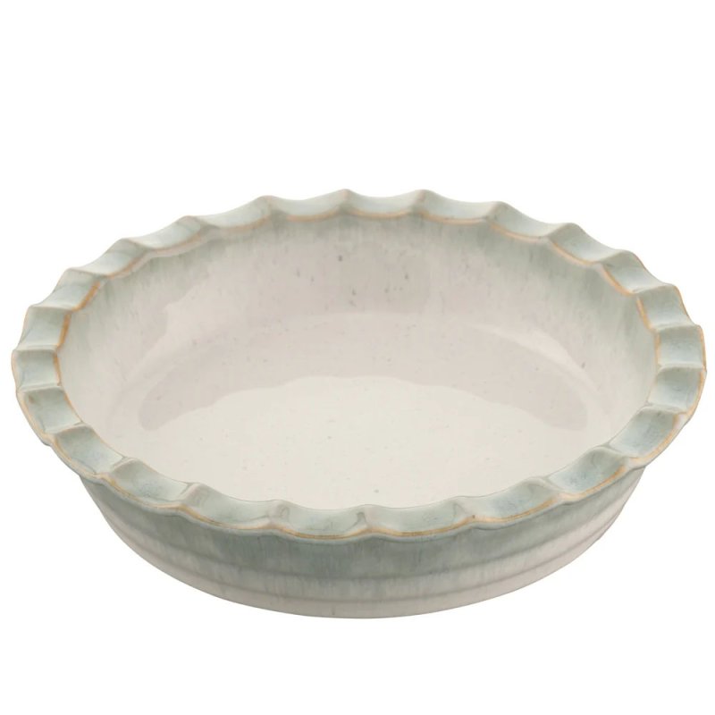 Belleek Tivoli Pie Dish with Crimped Edges