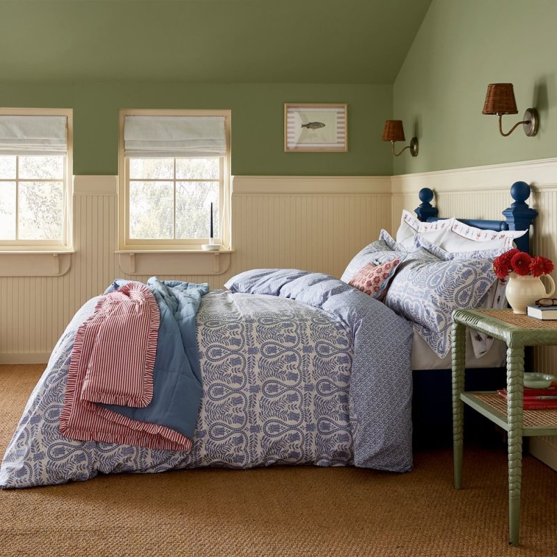 Joules Wandering Indienne Reversible Single Duvet Cover Set Blue