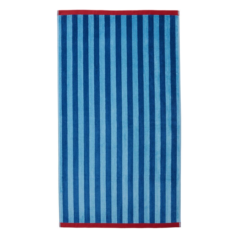 Land & Shore Shore Stripe Bath Sheet Blue & Red