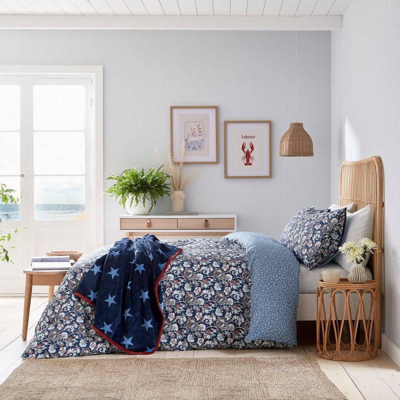 Helena Springfield Lawrence Reversible Single Duvet Cover Set Navy