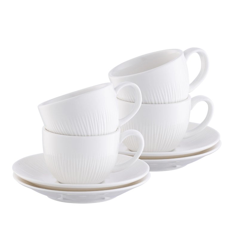 Belleek Erne Espresso Cup & Saucer (Set of 4)