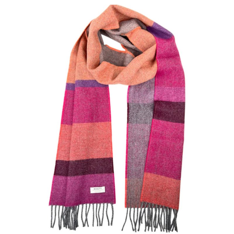 McNutt Lambswool Havana Stripe Scarf 30cm x 215 Multicoloured