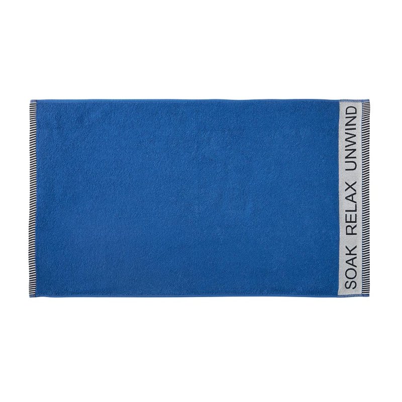 Catherine Lansfield Relax & Unwind Bath Sheet Cobalt Blue Cutout