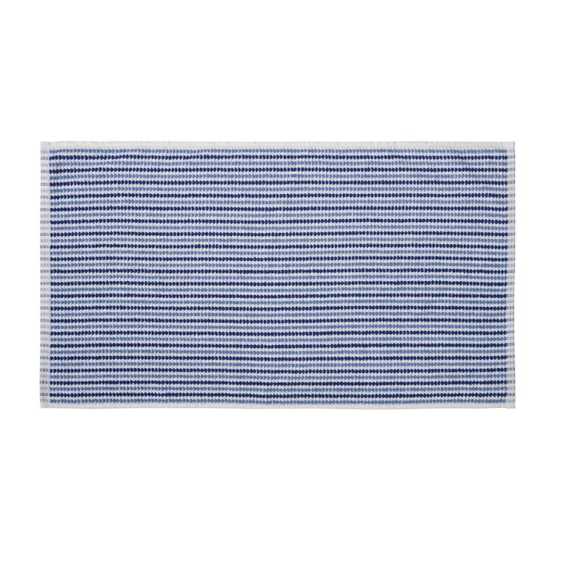 Catherine Lansfield Rice Weave Stripe Bath Sheet Blue Cutout