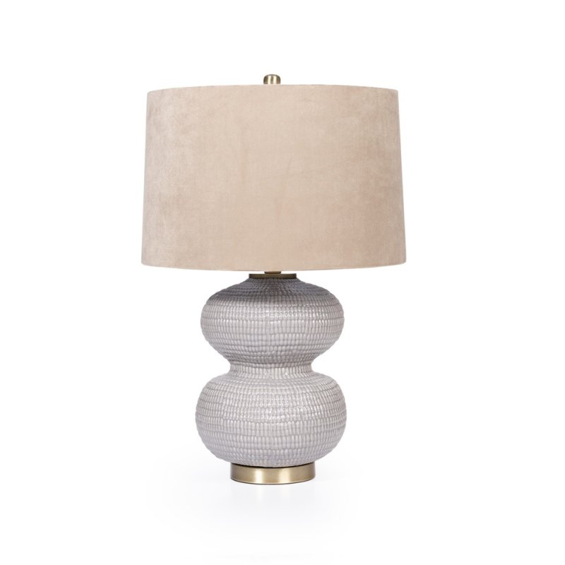 Mindy Brownes Lara Table Lamp Off White Base With Beige Linen Shade