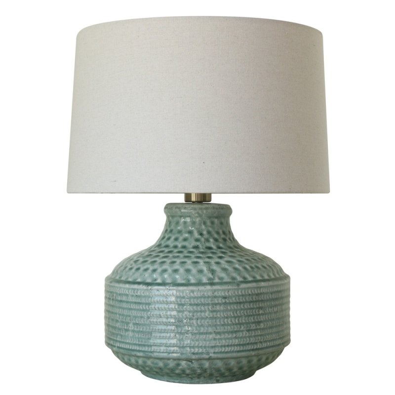 Mindy Brownes Ayla Table Lamp Green Base With Off White Linen Shade