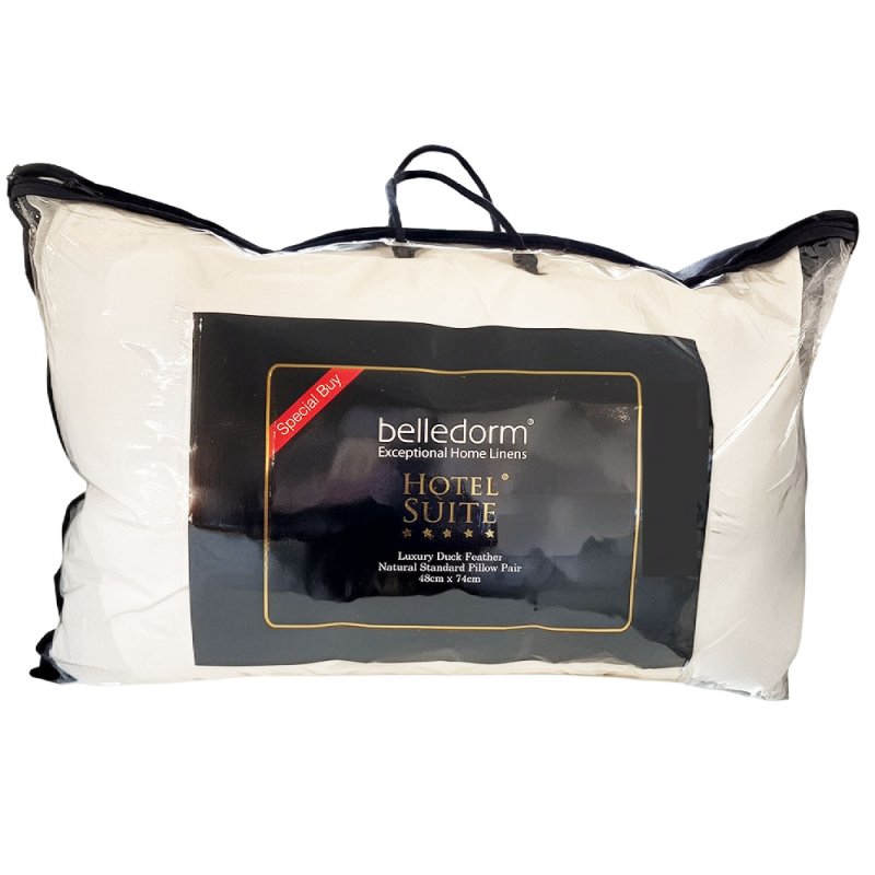 Belledorm Hotel Duck Feather Pillow Pair