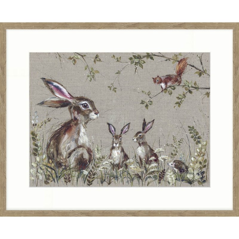 Artko Country Companions 52cm x 42cm Picture By Nicola Jane Rowles Wooden Frame