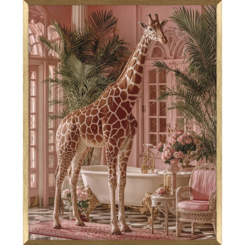 Artko Pretty In Pink 42cm x 52cm Picture By Regal Retreats Gold Frame