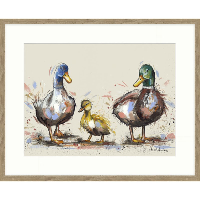 Artko Waddle Squad 52cm x 42cm Picture By Ashley Saunders Wooden Frame