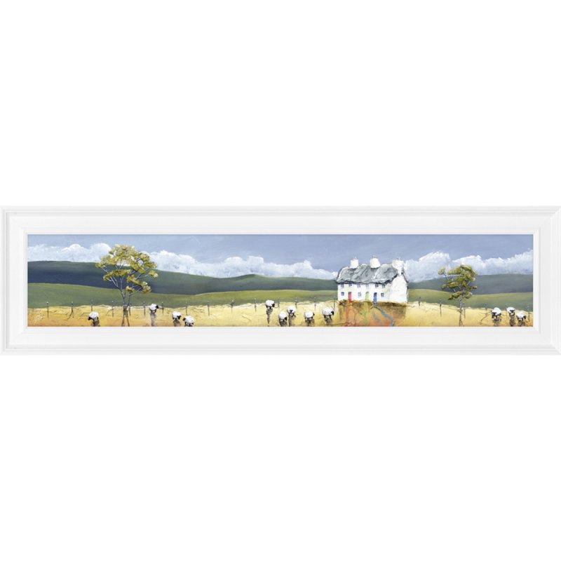 Artko Pastoral III 109cm x 29cm Picture By Geoff Beckett White Frame