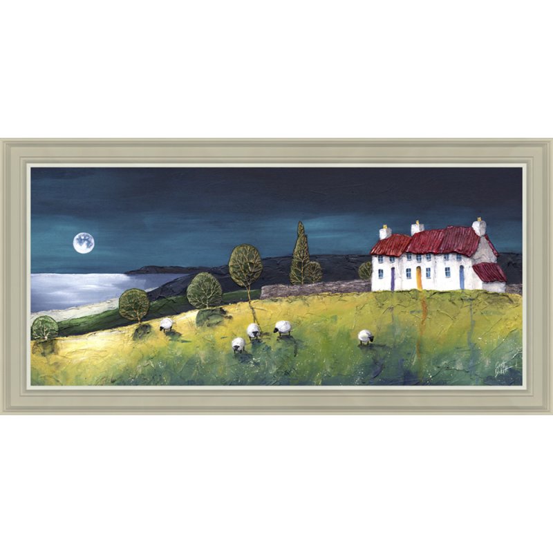 Artko Sea Dreamers 110cm x 55cm Picture By Geoff Beckett Taupe Frame