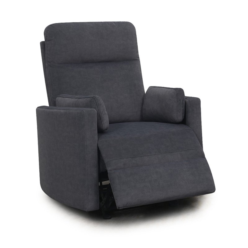 Ancelle Swivel & Rocking Reclining Armchair Fabric Grey