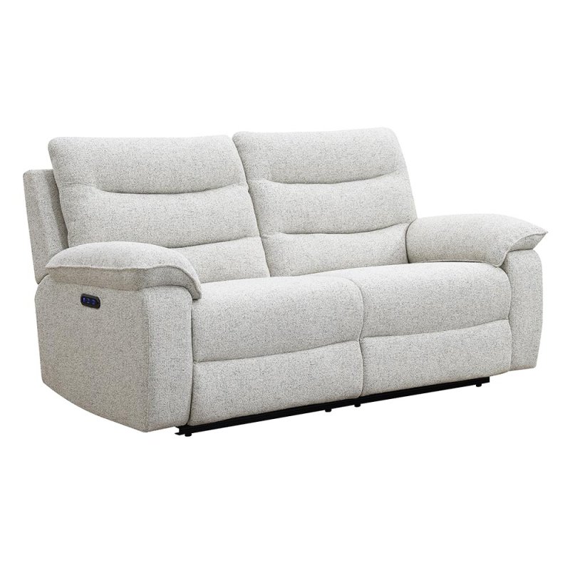 Anton 3 Seater Electric Reclining Sofa Fabric Cream