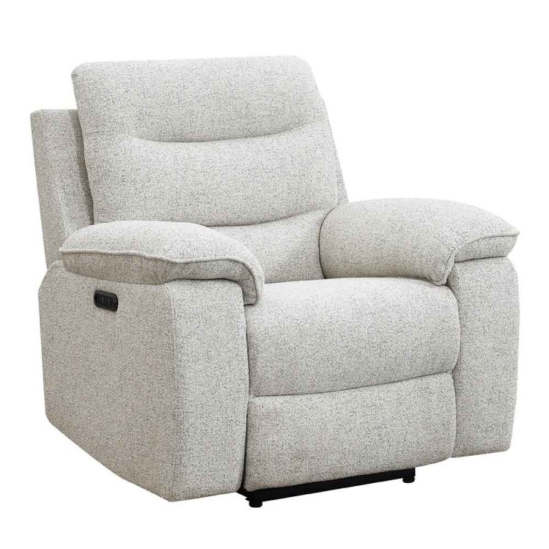 Anton Electric Reclining Armchair Fabric Cream