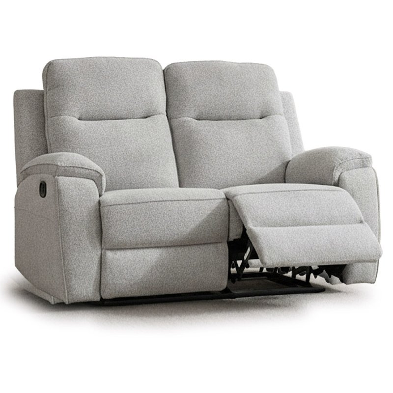 Salzburg Manual Reclining 2 Seater Sofa Fabric Light Grey