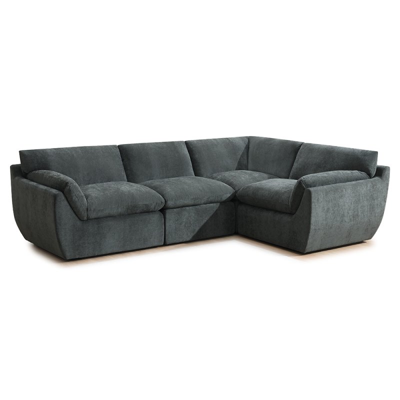 Darren 4 + Seater Modular Corner Sofa LHF/RHF Fabric Forest Night