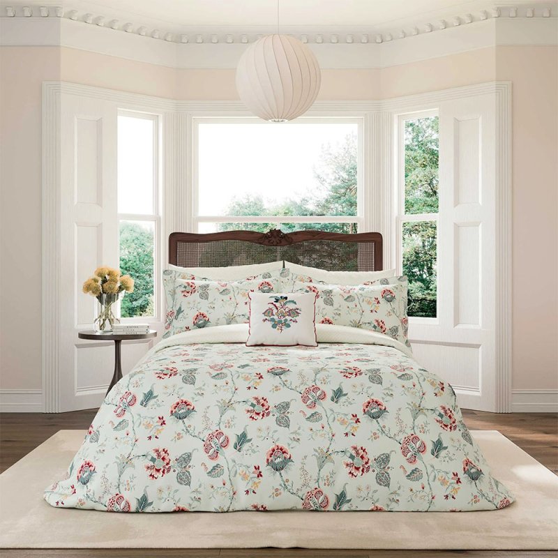 V&A Palampore Trail Reversible Double Duvet Cover Set Duck Egg