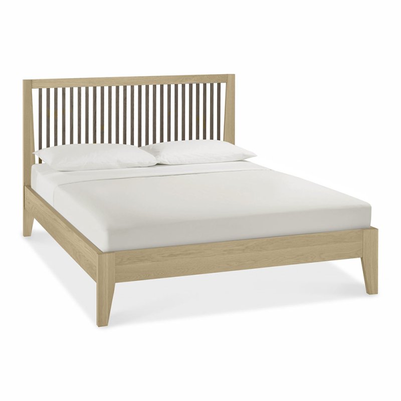 Rimini Double (135cm) Bedstead Aged Oak & Weathered Oak