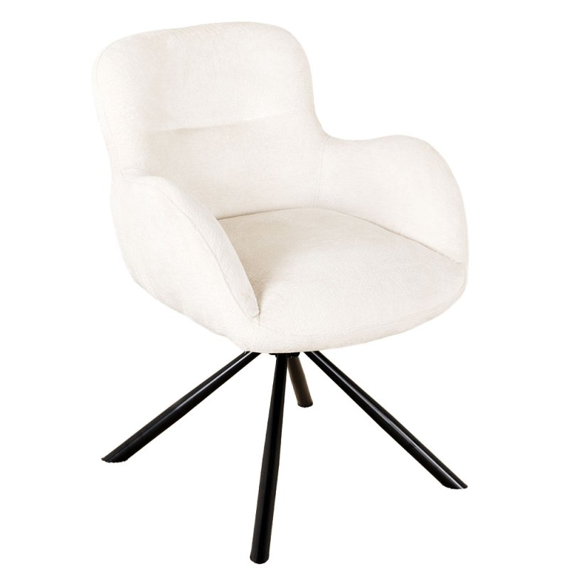 Gabriella Dining Chair Fabric White