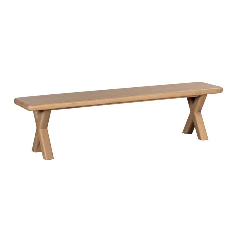 Tenby 2 Person Dining Bench Rustic Oak