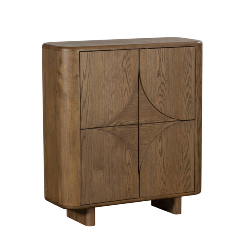 Austin 2 Door Highboard White Oak