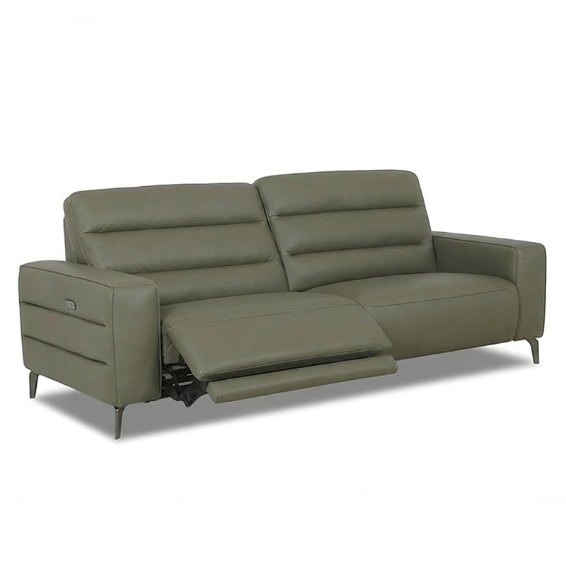 Angus Electric Reclining 3 Seater Sofa With USB Port Leather Cat 20 BX & NW
