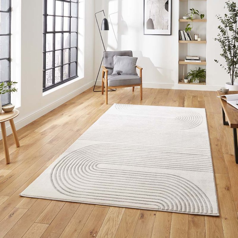 Apollo 2683 Rug 80cm x 150cm Grey/Ivory Lifestyle