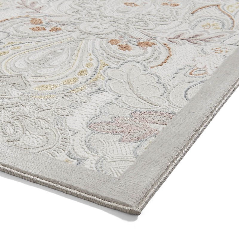 LLB Damask Rug 200cm x 290cm Pearl Corner