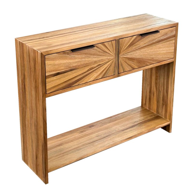 Rachel 2 Drawer Console Table Ginger Teak
