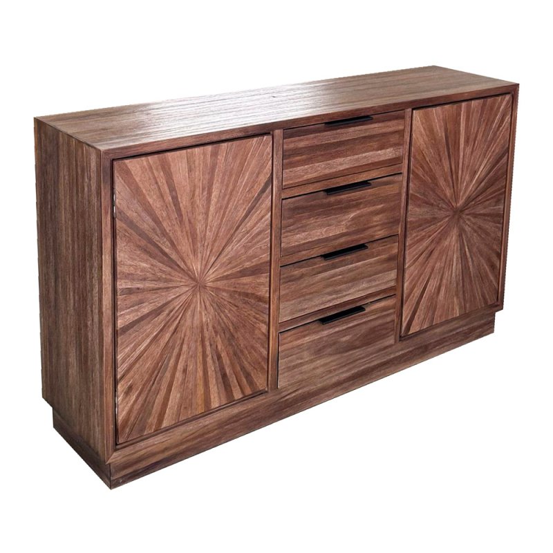 Rachel 2 Door + 4 Drawer Sideboard Dark Teak